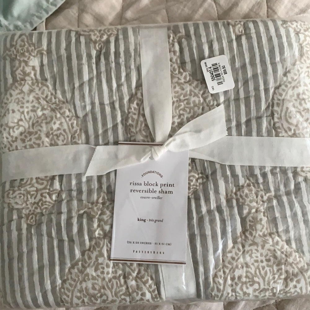 Pottery barn reversible sham